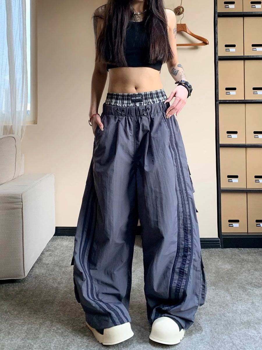 Side Striped Back Pocket Casual Pants MW10160