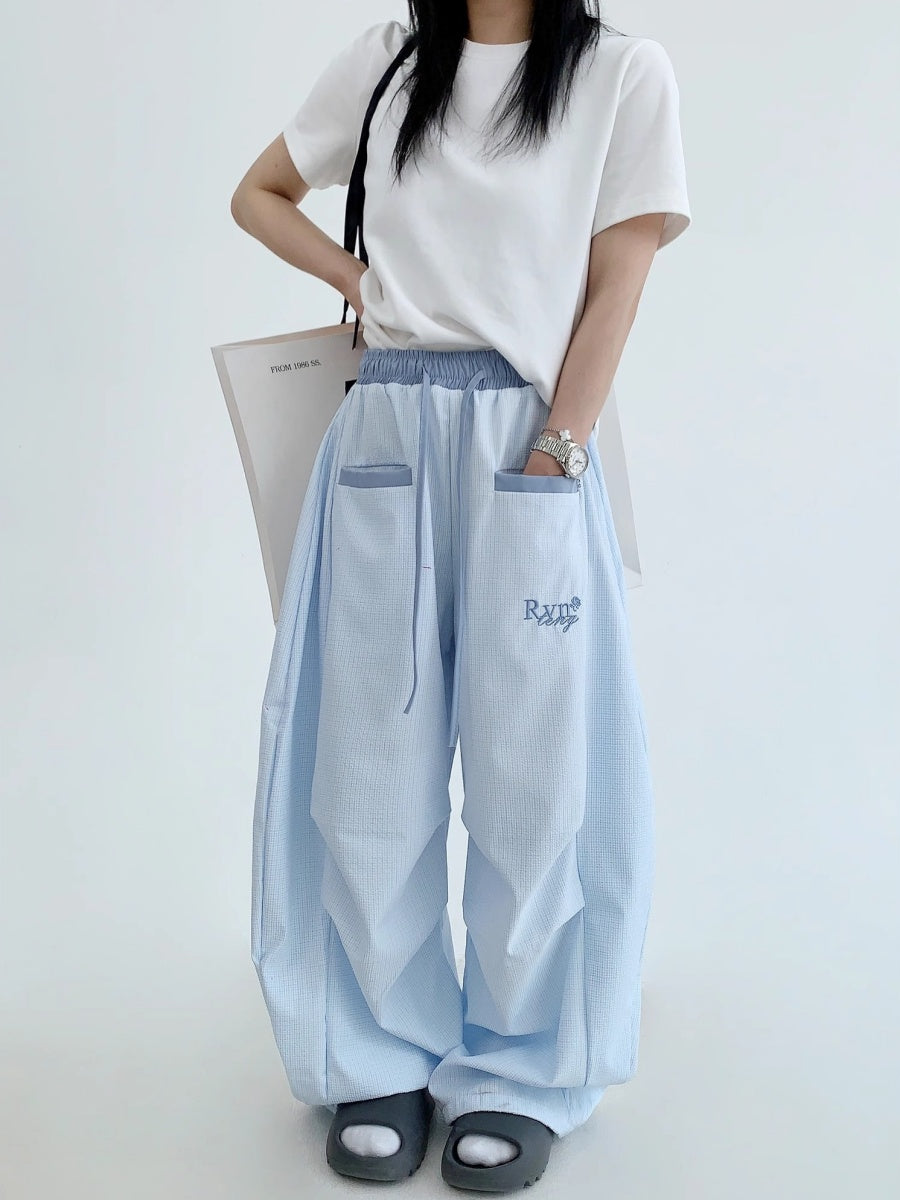 Tuck Drape Casual Wide-Leg Pants MW10159