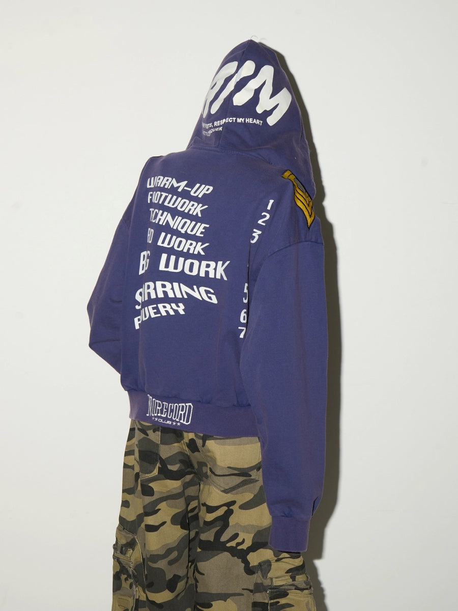 Letter Markings Washed Hooded  Parka MN9043