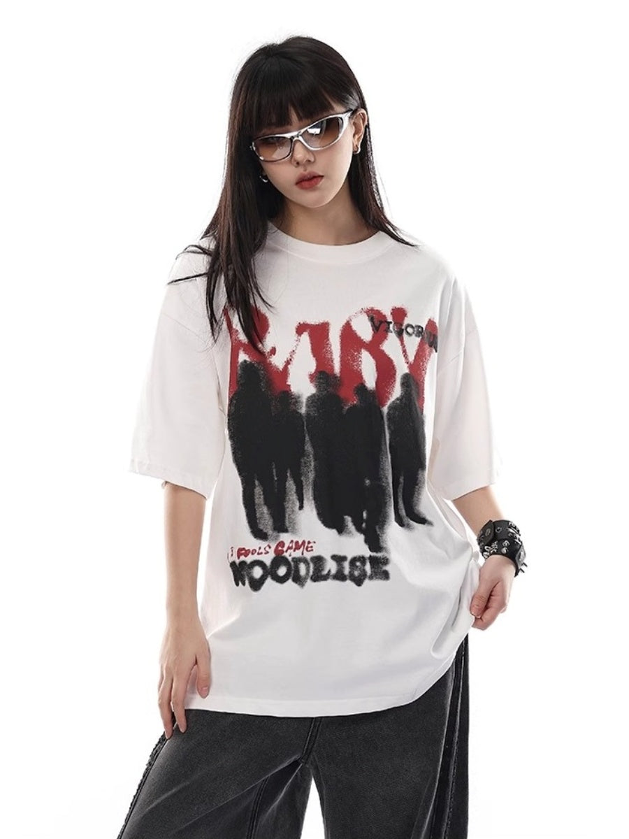 Loose Graphic Print T-shirt VI2003