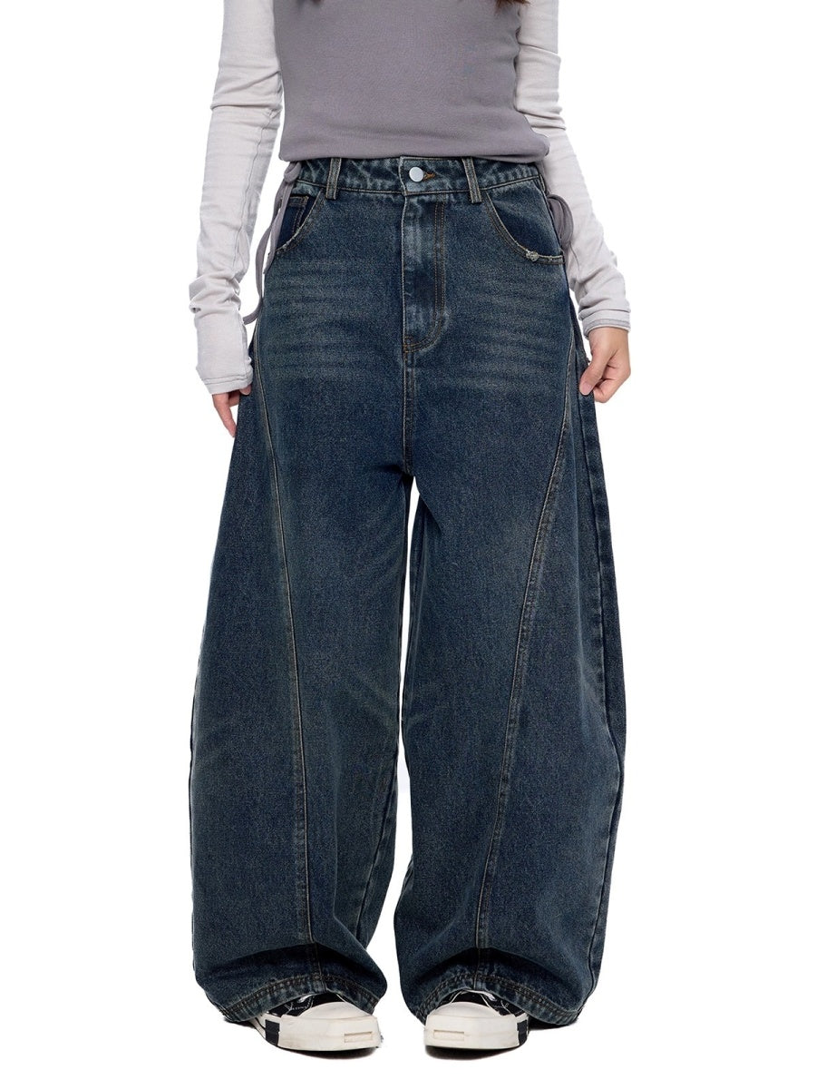 High Waist Vintage Wide Curve Jeans EZ271