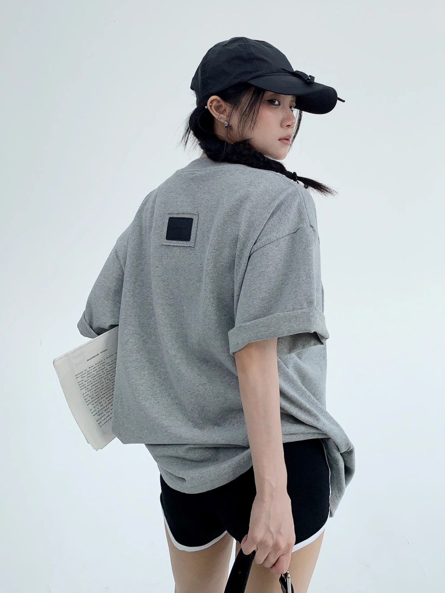 Oversize Back Patch Embroidery T-shirt OS2008