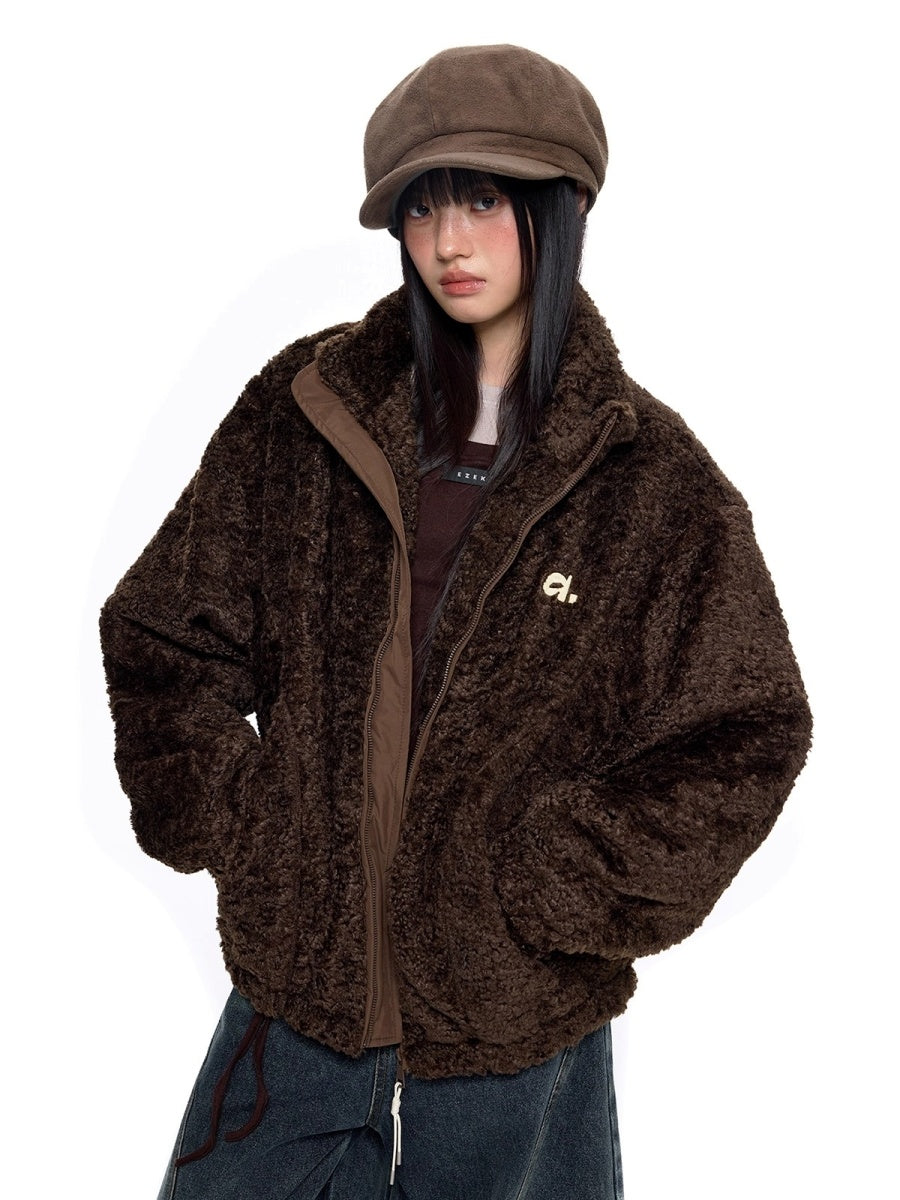 Polar Fleece Embroidered Stand Collar Jacket EZ278