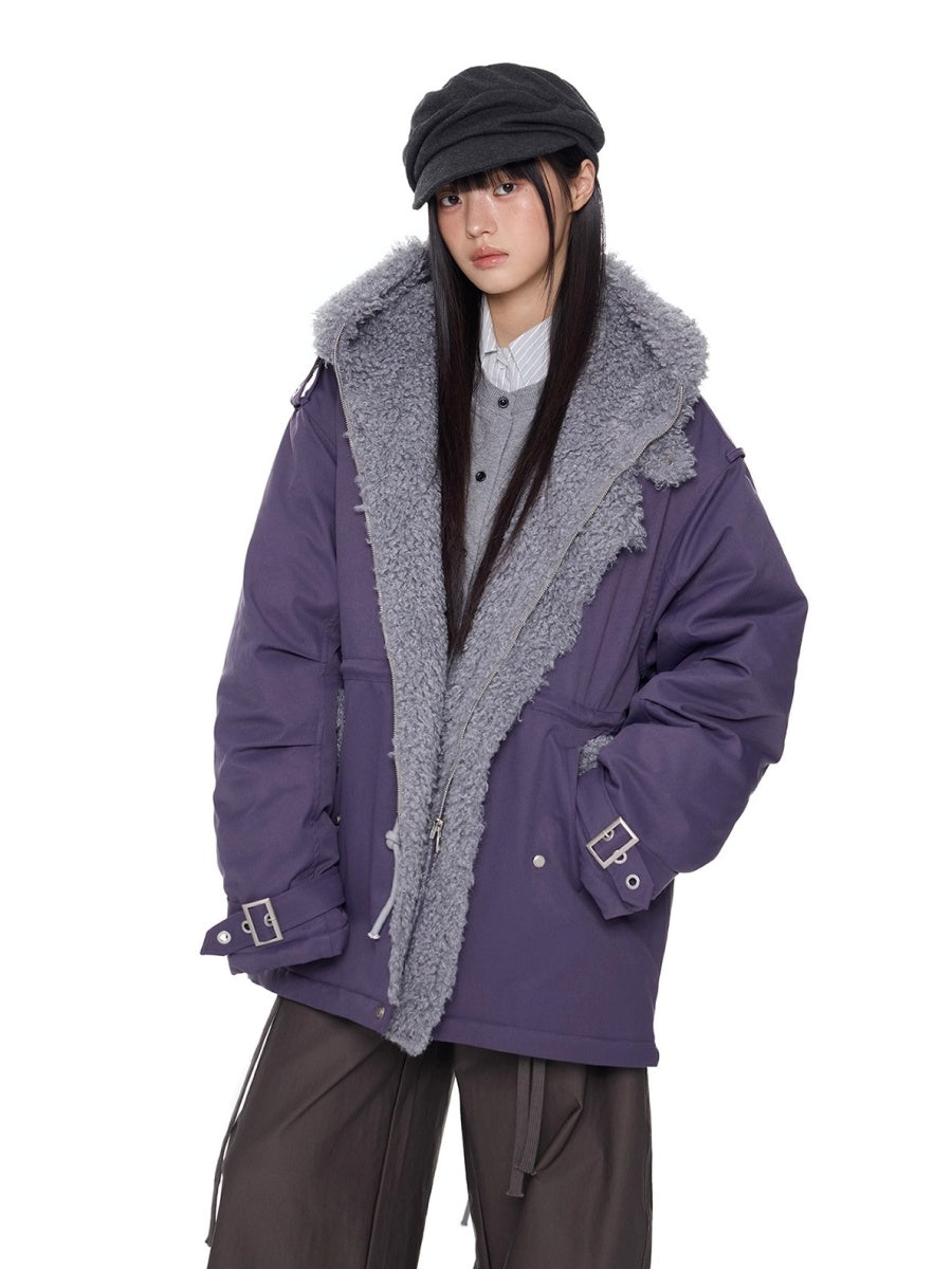 Furry Hooded Work Jacket EZ275
