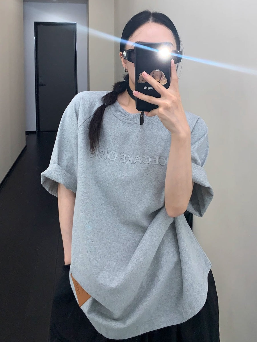 Three-dimensional Print Loose Raglan T-shirt OS2011