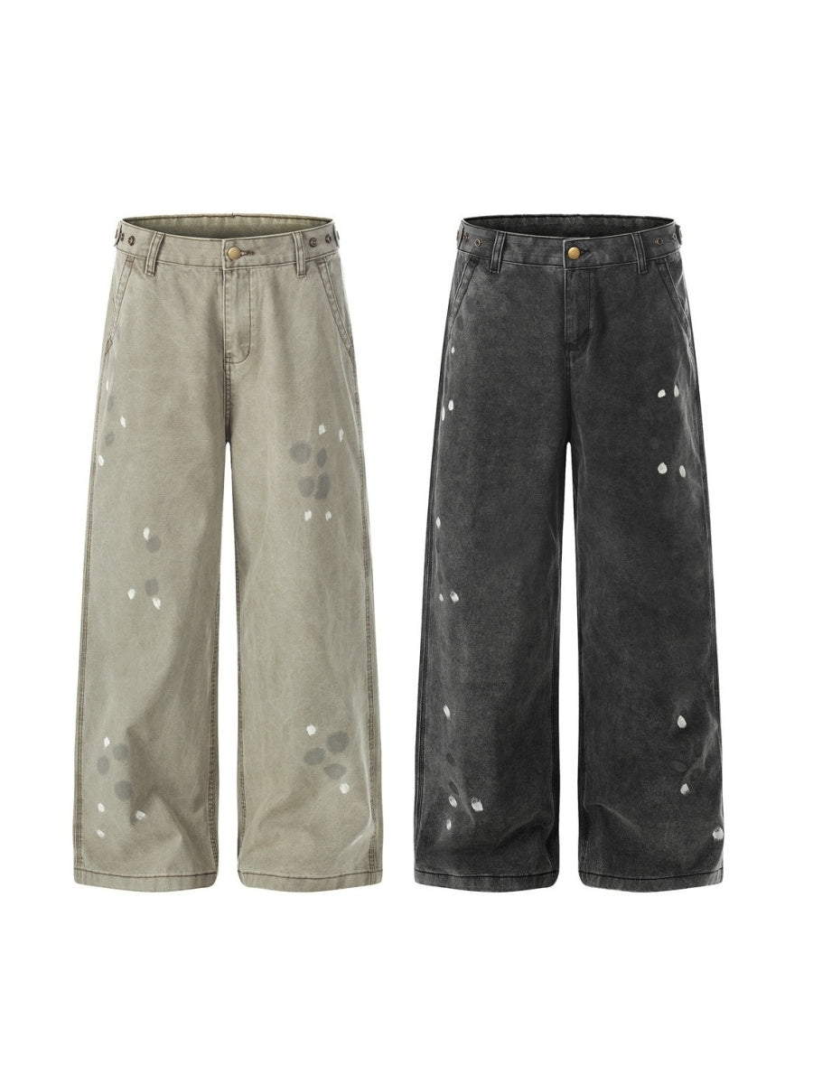 Paint Splashed Ink Distressed Jeans MW10340