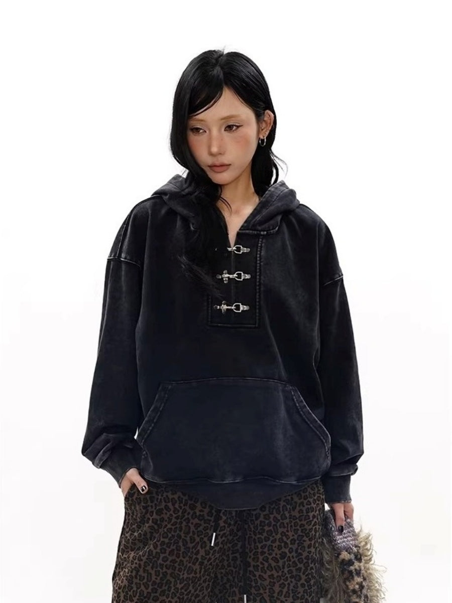 Heavyweight Washed Denim Hoodie MW10328