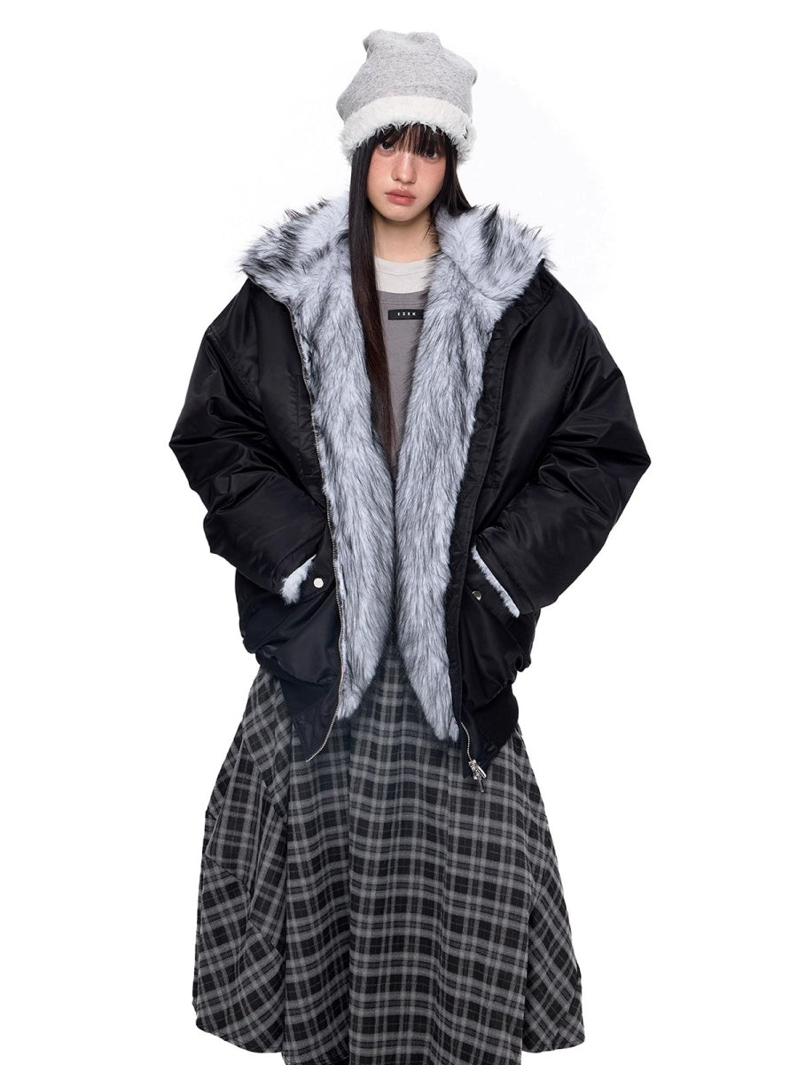 Fluffy Liner Casual Zip Jacket EZ287