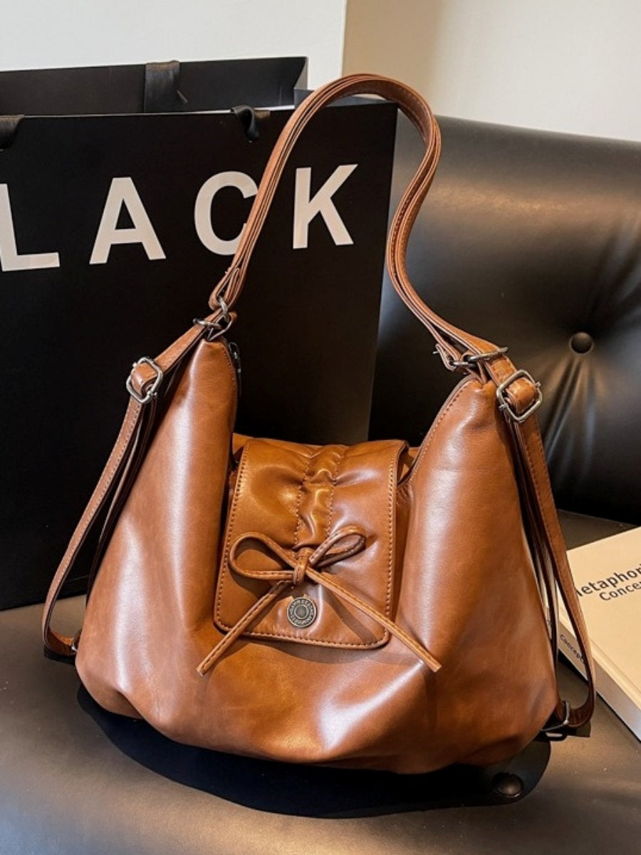 Vintage Like PU Leather Shoulder Bag BA045