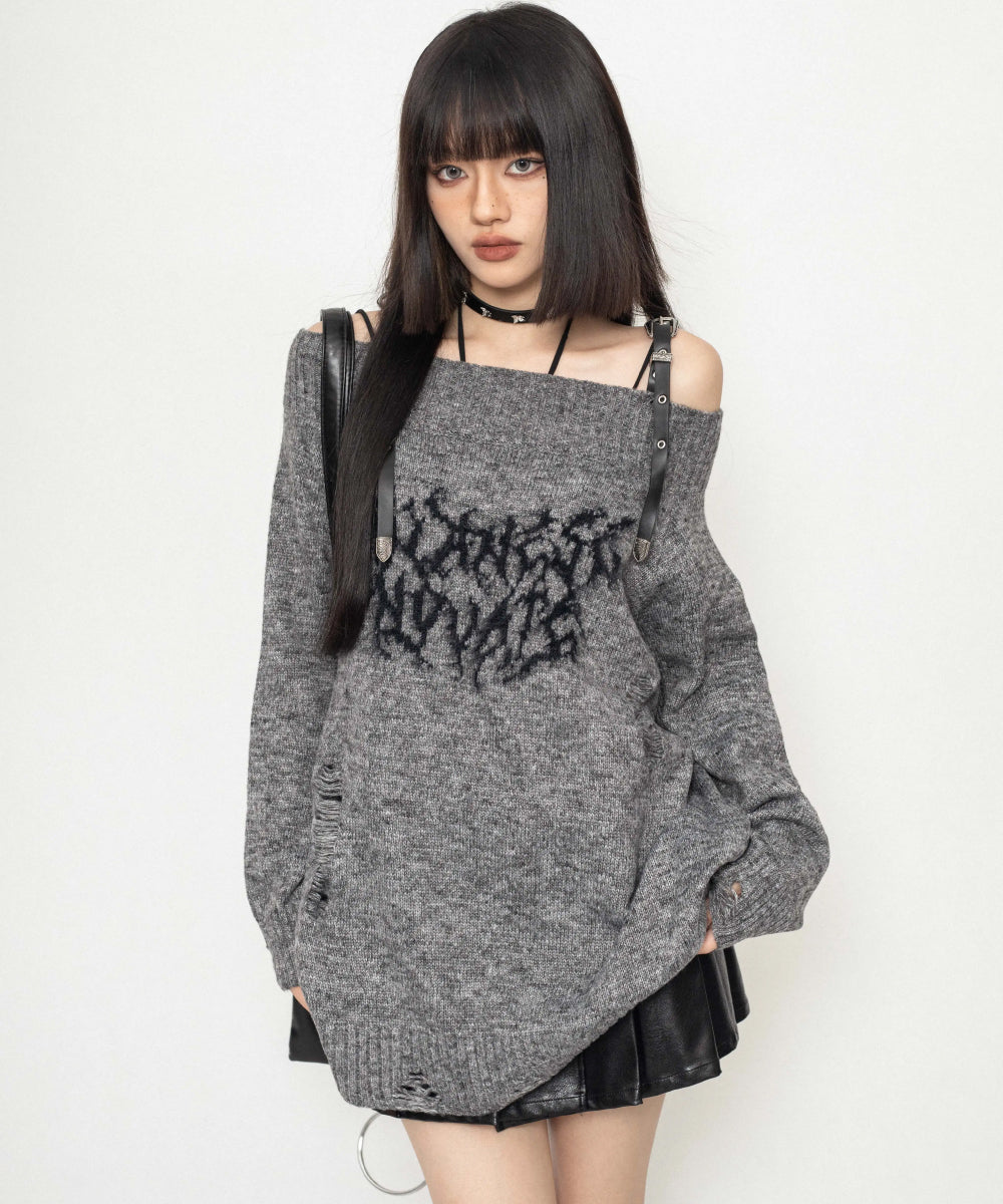 [Delivery within 10 days for some sizes] Shoulder design sweater top NA7005 